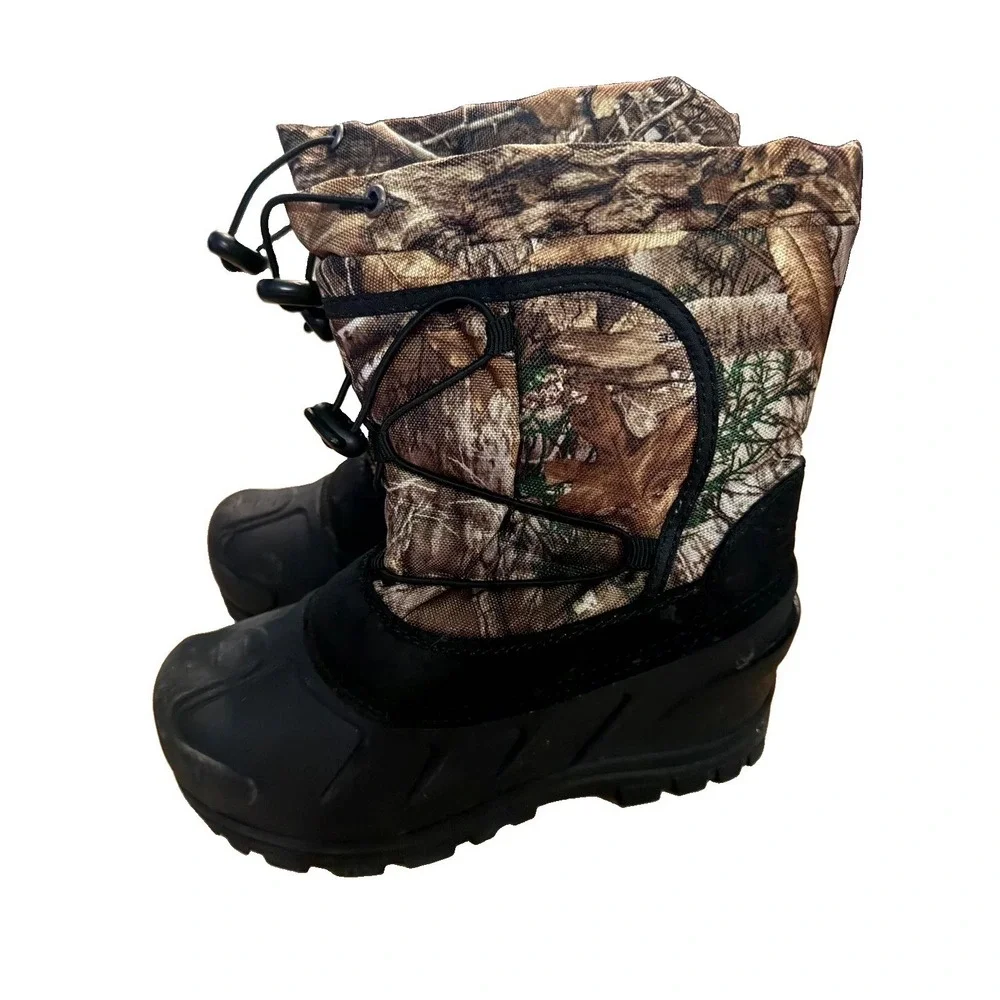 Itasca The Hound Pac 6527159 Boys 3 Brown Camo Mid Calf Waterproof Hunting Boots